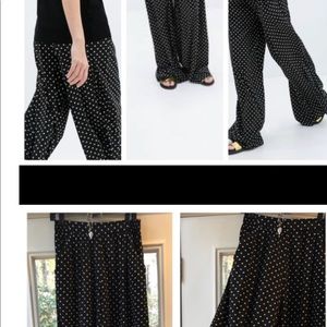 Navy Oversized Zara Polka Dot Pants